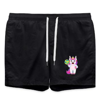 Unicorn Volleyball Player Volleyball Sport - Swim Trunks - black - Front - AI Model Male 185 light (185cm)
