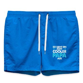 So Sieht Ein Echte Cooler Papa Aus Vatertag - Badeshorts - Cobalt blue - Vorne