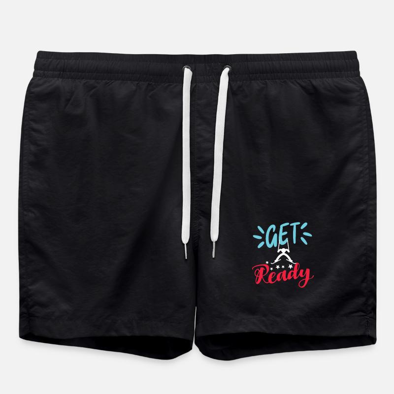 Ready to ski - Swim Trunks - black