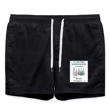 It’s the Most Wonderful Time of the Year – Winter - Badeshorts - Schwarz - Vorne - AI Model Male 185 light (185cm)
