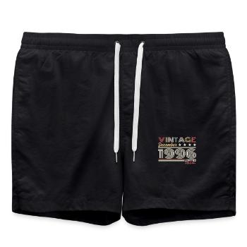 Geschenk Dezember 1996 - Badeshorts - Schwarz - Vorne - AI Model Male 185 light (185cm)