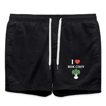 J'aime Bok Choy Tee Vert - Short de bain - noir - Devant - AI Model Male 185 light (185cm)