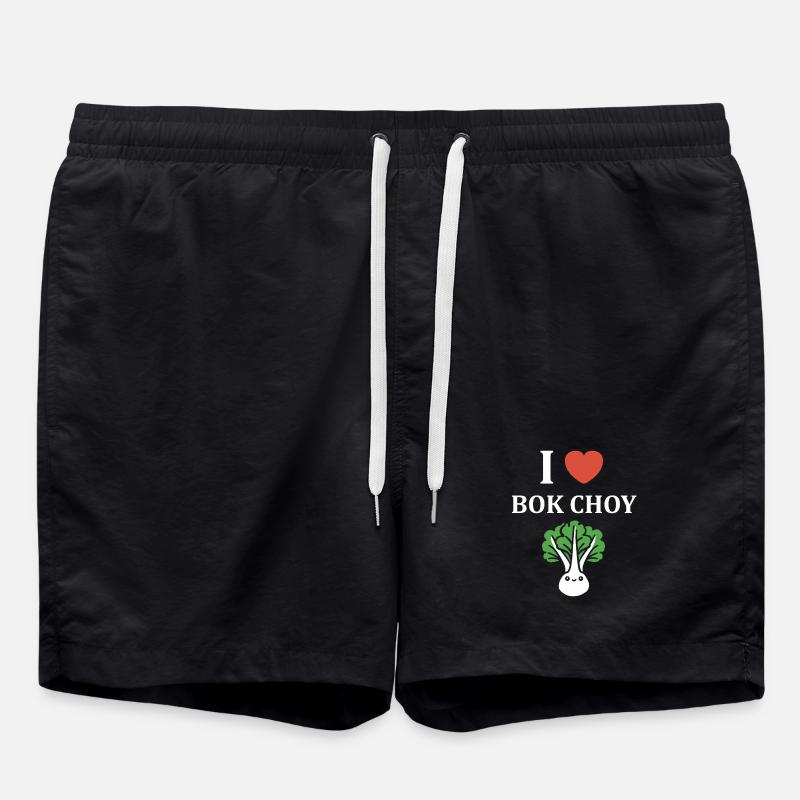 J'aime Bok Choy Tee Vert - Short de bain - noir