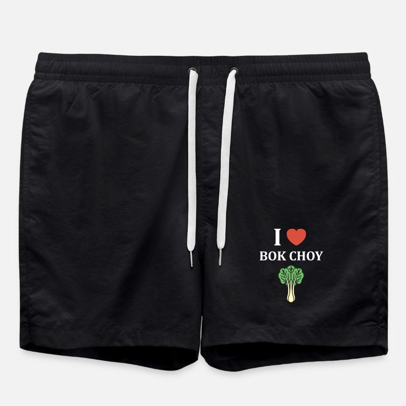 J Adore Bok Choy Grafik - Badeshorts - Schwarz