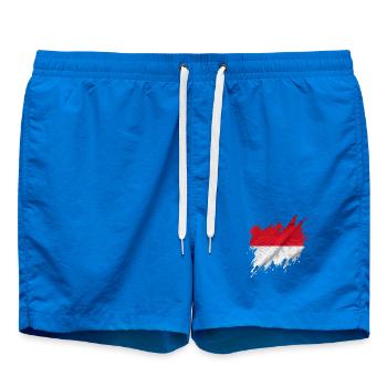 Drapeau indonésien, style déchiré - Short de bain - cobalt blue - Devant