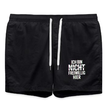 Je ne suis pas là volontairement anti Smalltalk Office - Short de bain - noir - Devant - AI Model Male 185 light (185cm)