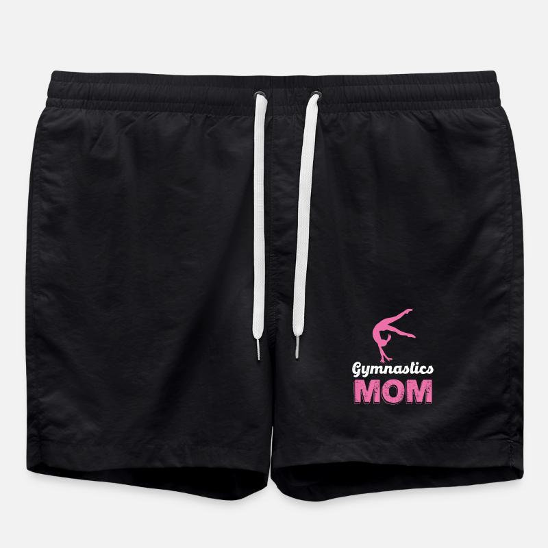Gymnastics Mom Silhouette - Badeshorts - Schwarz