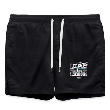 Luxembourg Birthday - Swim Trunks - black - Front - AI Model Male 185 light (185cm)