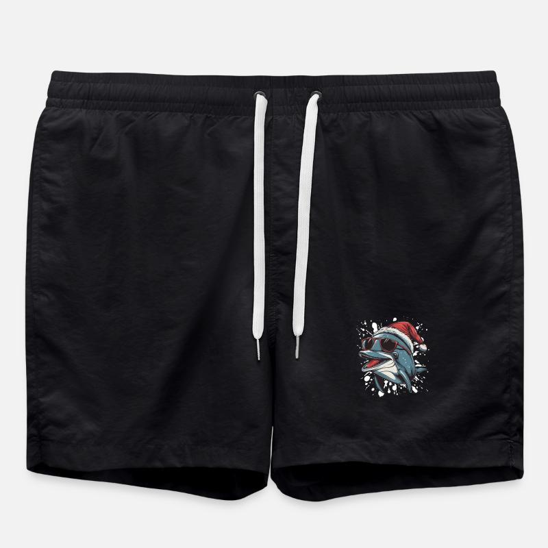 Dauphin Noël Drôle - Short de bain - noir