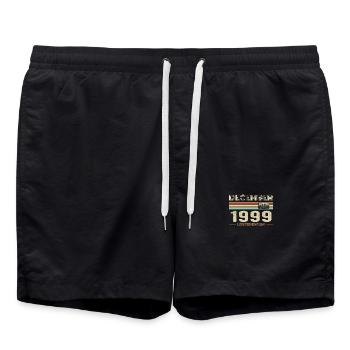 Dezember 1999 Geburtstag Dezember 1999 Dezember - Badeshorts - Schwarz - Vorne - AI Model Male 185 light (185cm)
