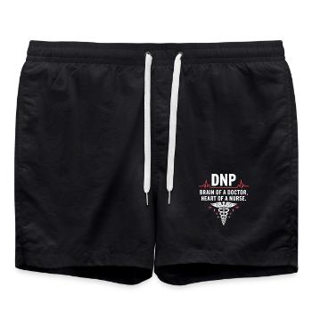 DNP Soignant Cerveau Cœur - Short de bain - noir - Devant - AI Model Male 185 light (185cm)