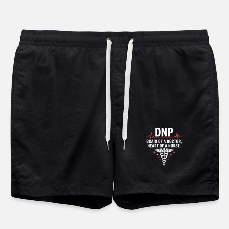 DNP Soignant Cerveau Cœur - Short de bain - noir