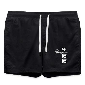 Driver's license passed in 2026 - test - success - Swim Trunks - black - Front - AI Model Male 185 light (185cm)