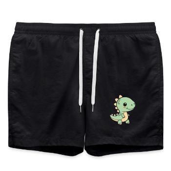 Mignon Petit dinosaure - Short de bain - noir - Devant - AI Model Male 185 light (185cm)