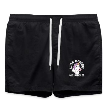 Bonjour Glace licorne très fine - Short de bain - noir - Devant - AI Model Male 185 light (185cm)