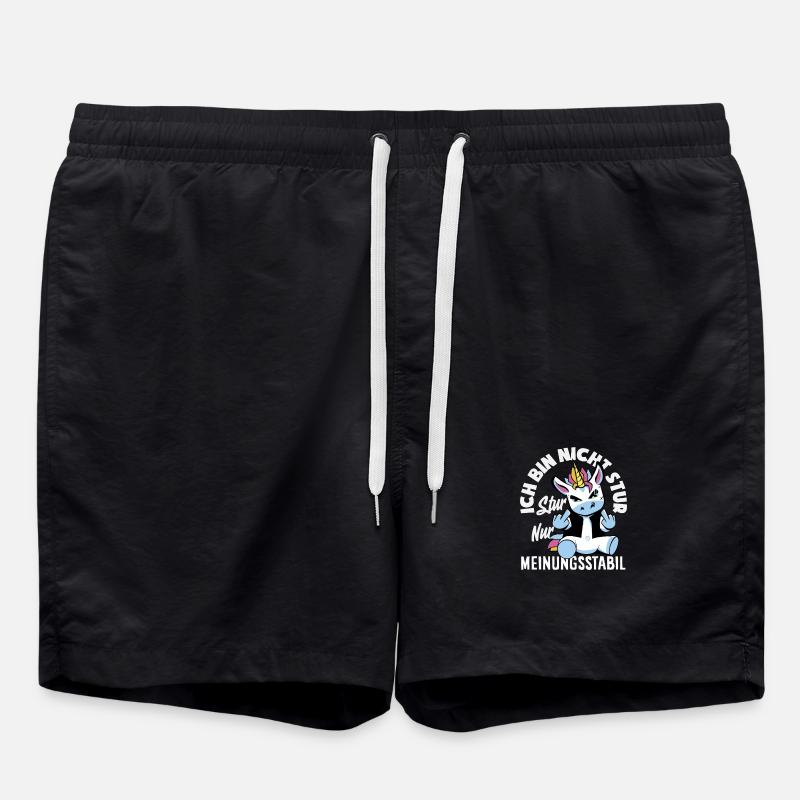 Nicht stur nur Meinungsstabil - Badeshorts - Schwarz