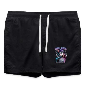 Funny Opossum - Swim Trunks - black - Front - AI Model Male 185 light (185cm)