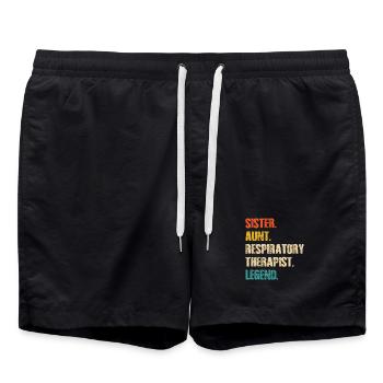 Sister Aunt Respiratory Therapist Legend - Badeshorts - Schwarz - Vorne - AI Model Male 185 light (185cm)