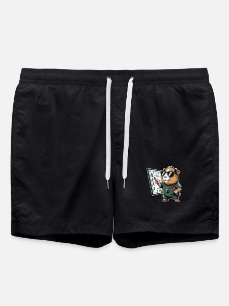 Hamster Coach with Schedule - Swim Trunks - black