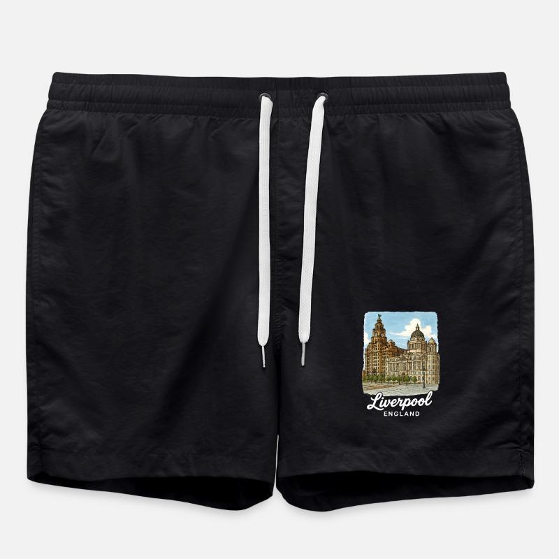 Liverpool England - Swim Trunks - black