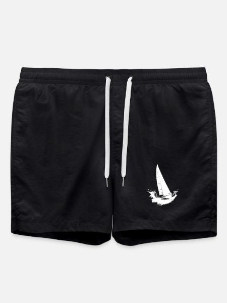Sailing Boat Artwork Sailor - Swim Trunks - black