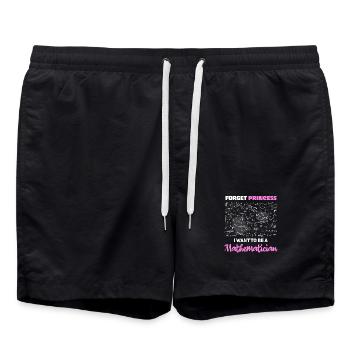 Je veux être mathématicien - Short de bain - noir - Devant - AI Model Male 185 light (185cm)
