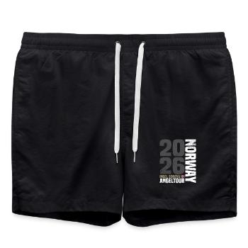 Soroya Norway Fishing Trip 2026 - Swim Trunks - black - Front - AI Model Male 185 light (185cm)