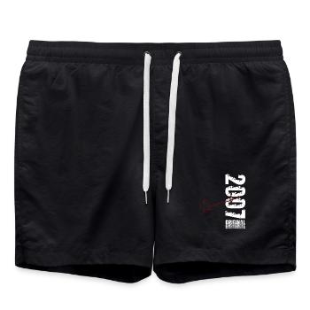18. Geburtstag Original Dezember Jahrgang 2007 - Badeshorts - Schwarz - Vorne - AI Model Male 185 light (185cm)