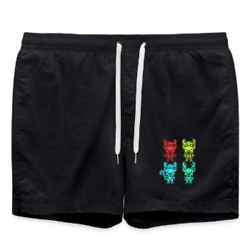 Weihnachtsmann Rentier Weihnachten - Badeshorts - Schwarz - Vorne - AI Model Male 185 light (185cm)