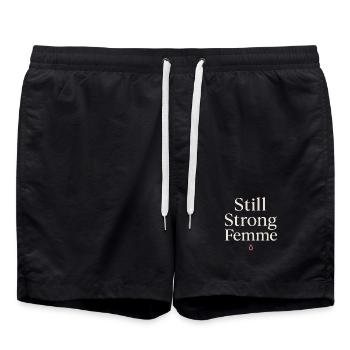 Eleganter Femininer Lebensstil, Sanfte - Badeshorts - Schwarz - Vorne - AI Model Male 185 light (185cm)