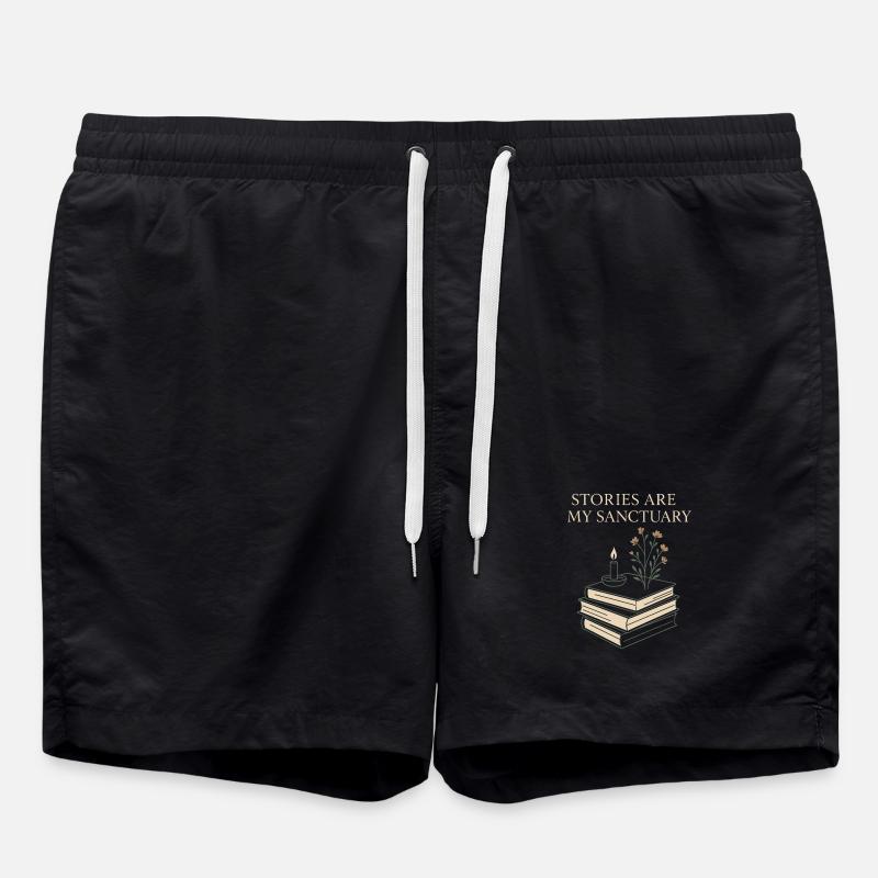 More book-like, cozier - Swim Trunks - black