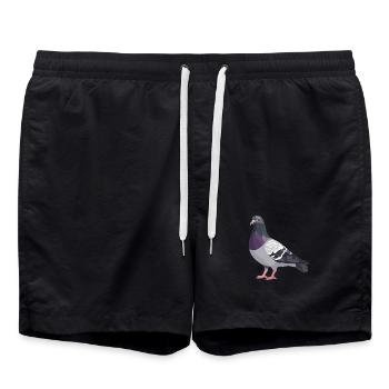 Tauben Taube - Badeshorts - Schwarz - Vorne - AI Model Male 185 light (185cm)