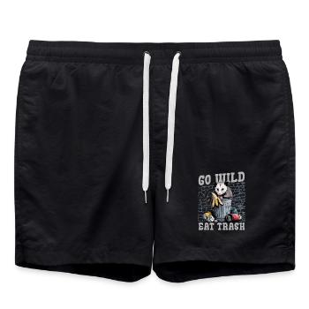 Funny Opossum - Badeshorts - Schwarz - Vorne - AI Model Male 185 light (185cm)