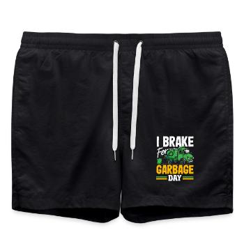 La Journée des Déchets est ma journée préférée - Short de bain - noir - Devant - AI Model Male 185 light (185cm)