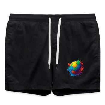 Color Splash Multicolor Soccer Ball - Swim Trunks - black - Front - AI Model Male 185 light (185cm)