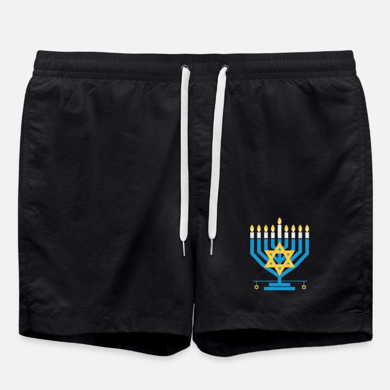 Hanukkah - Swim Trunks - black