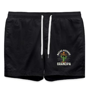 Nacho Grand-père Moyen Cadeau de jeu de mots drôle pour Papa - Short de bain - noir - Devant - AI Model Male 185 light (185cm)