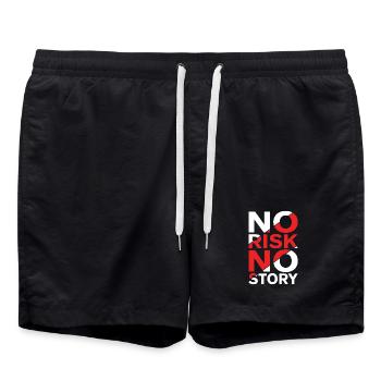No Risk No Story - Swim Trunks - black - Front - AI Model Male 185 light (185cm)