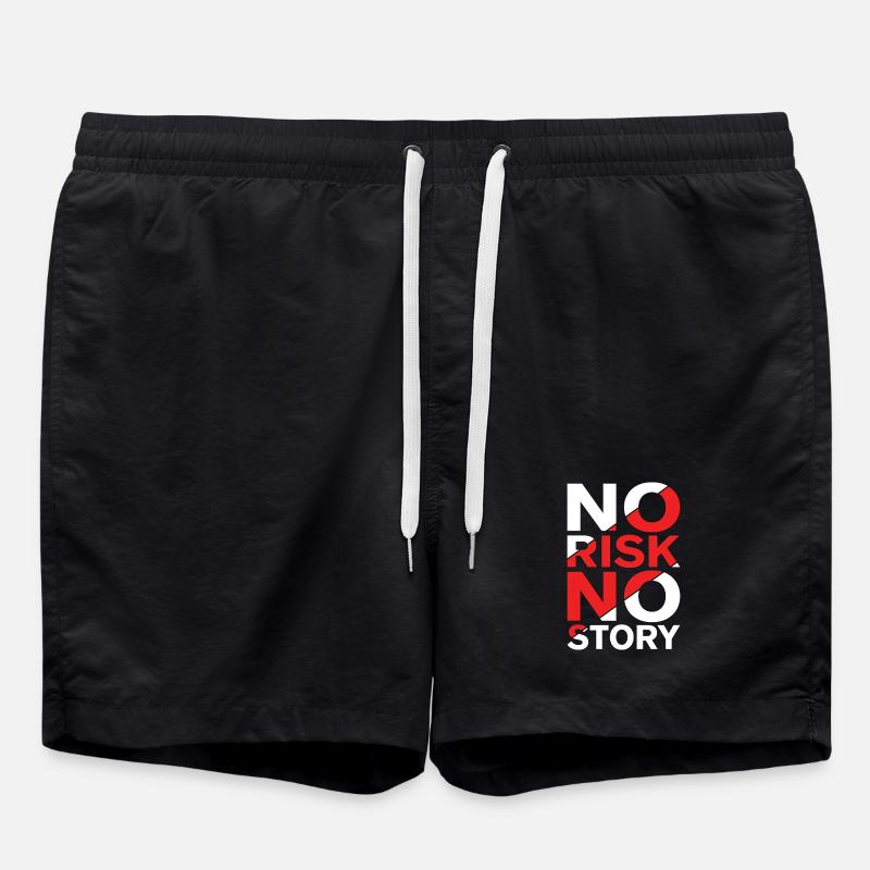 No Risk No Story - Badeshorts - Schwarz