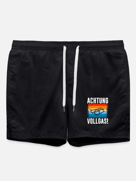 Sleds ATTENTION FULL THROTTLE! FUNNY - Swim Trunks - black