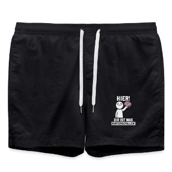 Ici, tu es tombé avec un ton sarcastique - Short de bain - noir - Devant - AI Model Male 185 light (185cm)