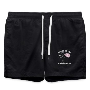 Ici, tu es tombé avec un ton sarcastique - Short de bain - noir - Devant - AI Model Male 185 light (185cm)