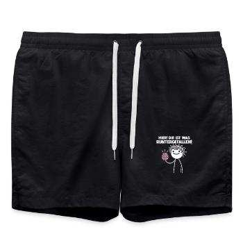 Ici, tu es tombé avec un ton sarcastique - Short de bain - noir - Devant - AI Model Male 185 light (185cm)