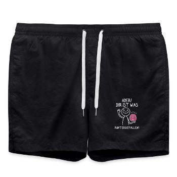 Ici, tu es tombé avec un ton sarcastique - Short de bain - noir - Devant - AI Model Male 185 light (185cm)