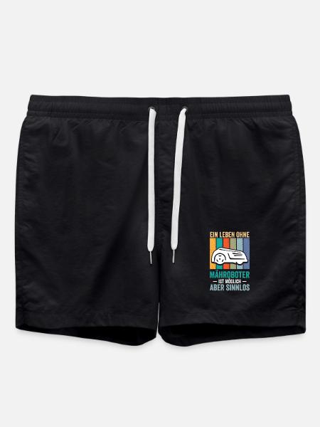 A life without robotic lawnmowers - Swim Trunks - black