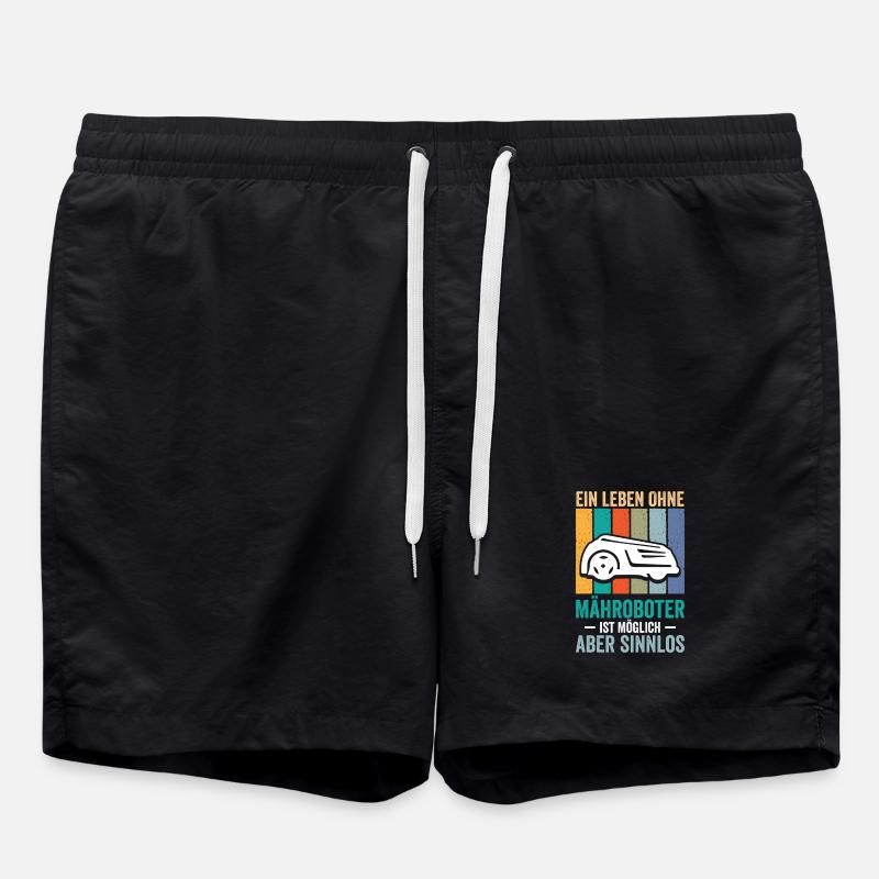 A life without robotic lawnmowers - Swim Trunks - black