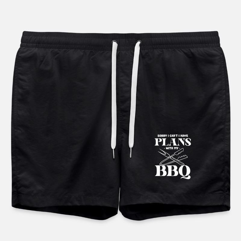 BBQ Plans: Barbecue Excuse - Swim Trunks - black