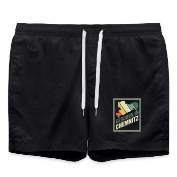 Né à Chemnitz Vintage Signet - Short de bain - noir - Devant - AI Model Male 185 light (185cm)