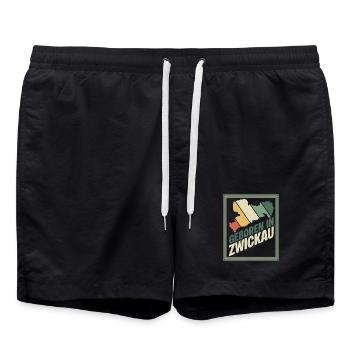 Né à Zwickau - Short de bain - noir - Devant - AI Model Male 185 light (185cm)