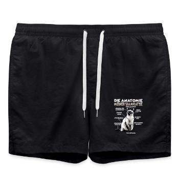 Siamkatzen T | Siamkatzen Katzenbesitzer Siam Katz - Badeshorts - Schwarz - Vorne - AI Model Male 185 light (185cm)
